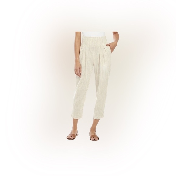 NWT Free People “See You Again” Smocked Pants – Warm Sands, Size M - Picture 1 of 9